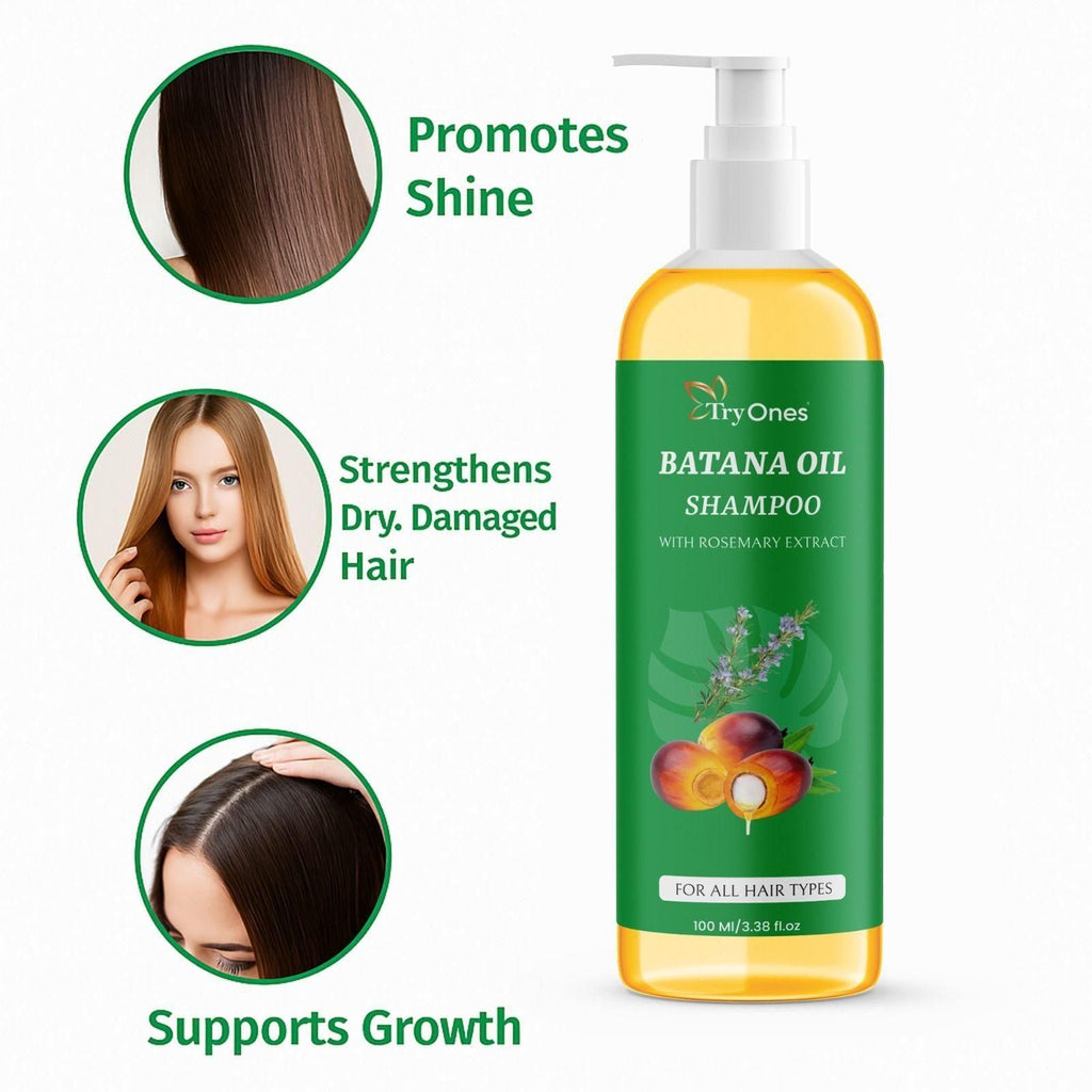 TryOnes BATANA OIL SHAMPOO with Rosemary Extract 200 ml Pack of 2