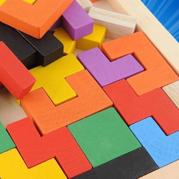 Wooden Intelligence Tetris Jigsaw Puzzle Set